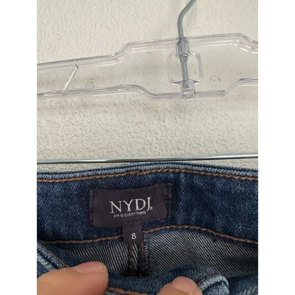 NYDJ Relaxed Straight Leg Jeans Medium Wash Blue Stretch Comfort Women's Size 8 - Picture 6 of 11
